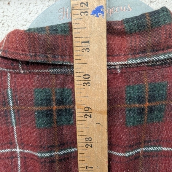 Haband size XL made in Swaziland plaid flannel button down shirt - Picture 7 of 9